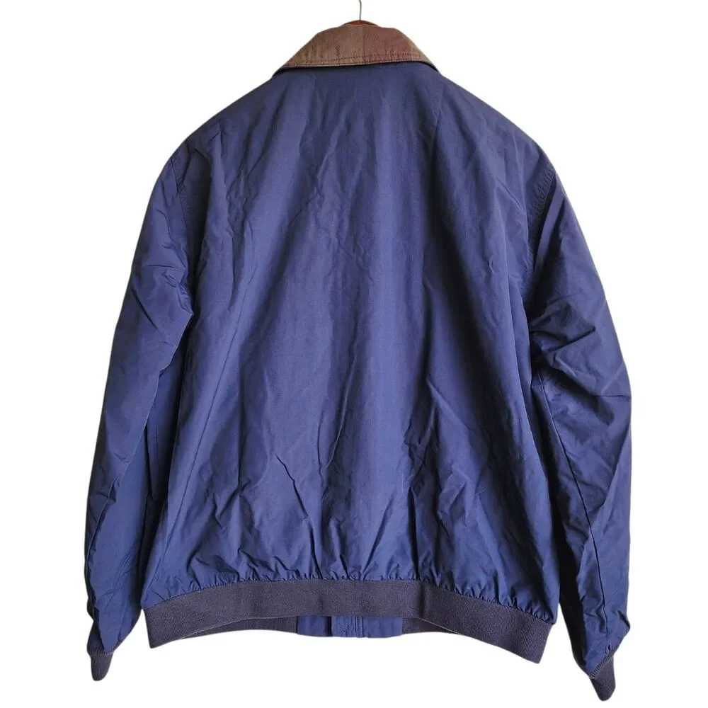 Classic LL Bean Fleece Lined Windbreaker Coat Men' Size Large Reg 100% Nylon